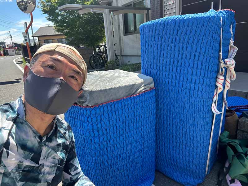 家電製品の回収・搬出作業の様子（リユース事業）
